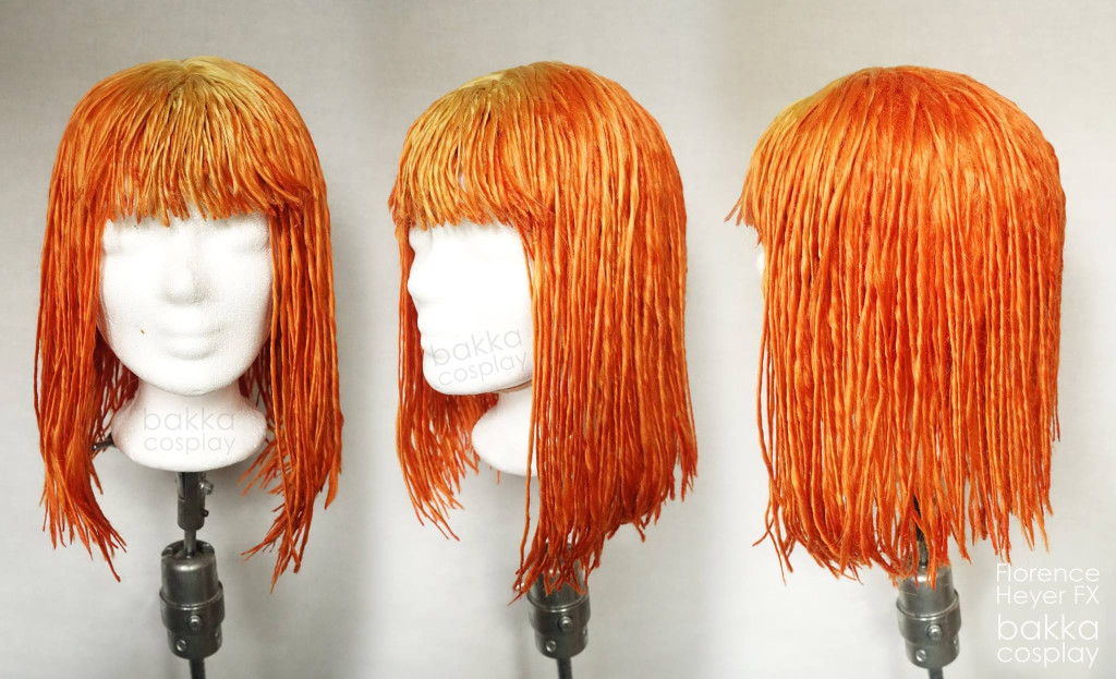Handtinted skintop wig with hours of fake dreading